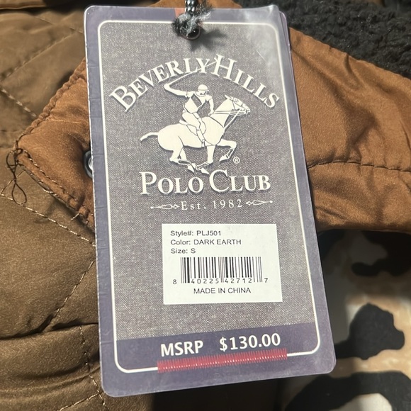 New Beverly Hills Polo Club brown jacket NWT - Picture 2 of 5